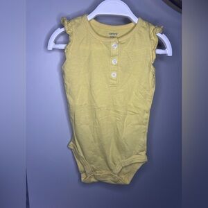 6 For $10 Carter's Yellow Ruffle Sleeve Bodysuit